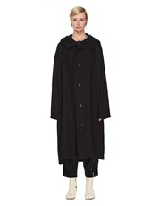 Y's Black Hooded Coat 188863